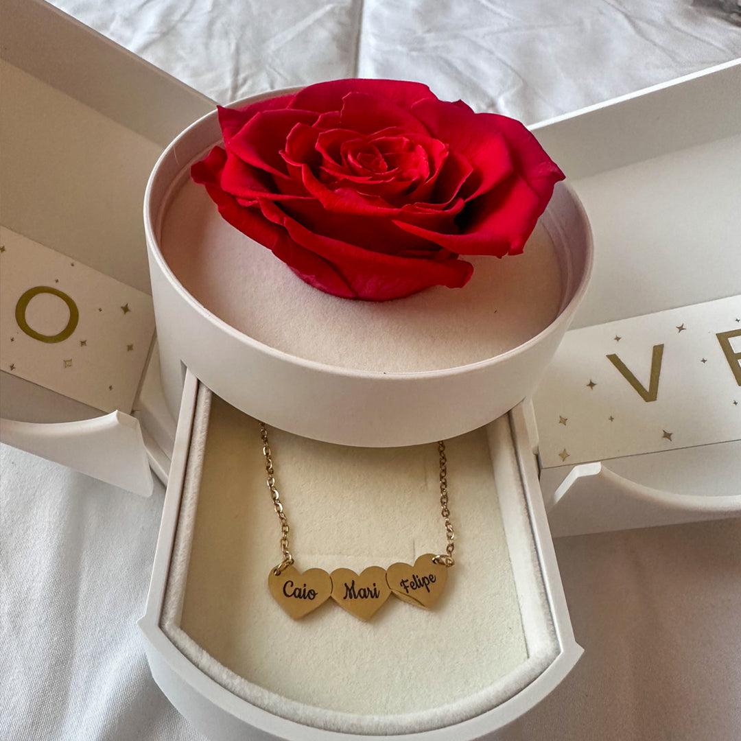 Collar de Corazones Personalizados con Nombres