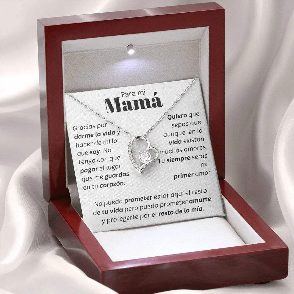 Un Regalo único Para mi Mamá / Collar en Cajita con Mensaje